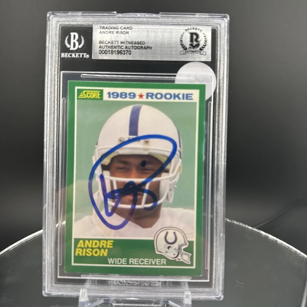1989 Score - Andre Rison #272 Beckett Authentic Autograph